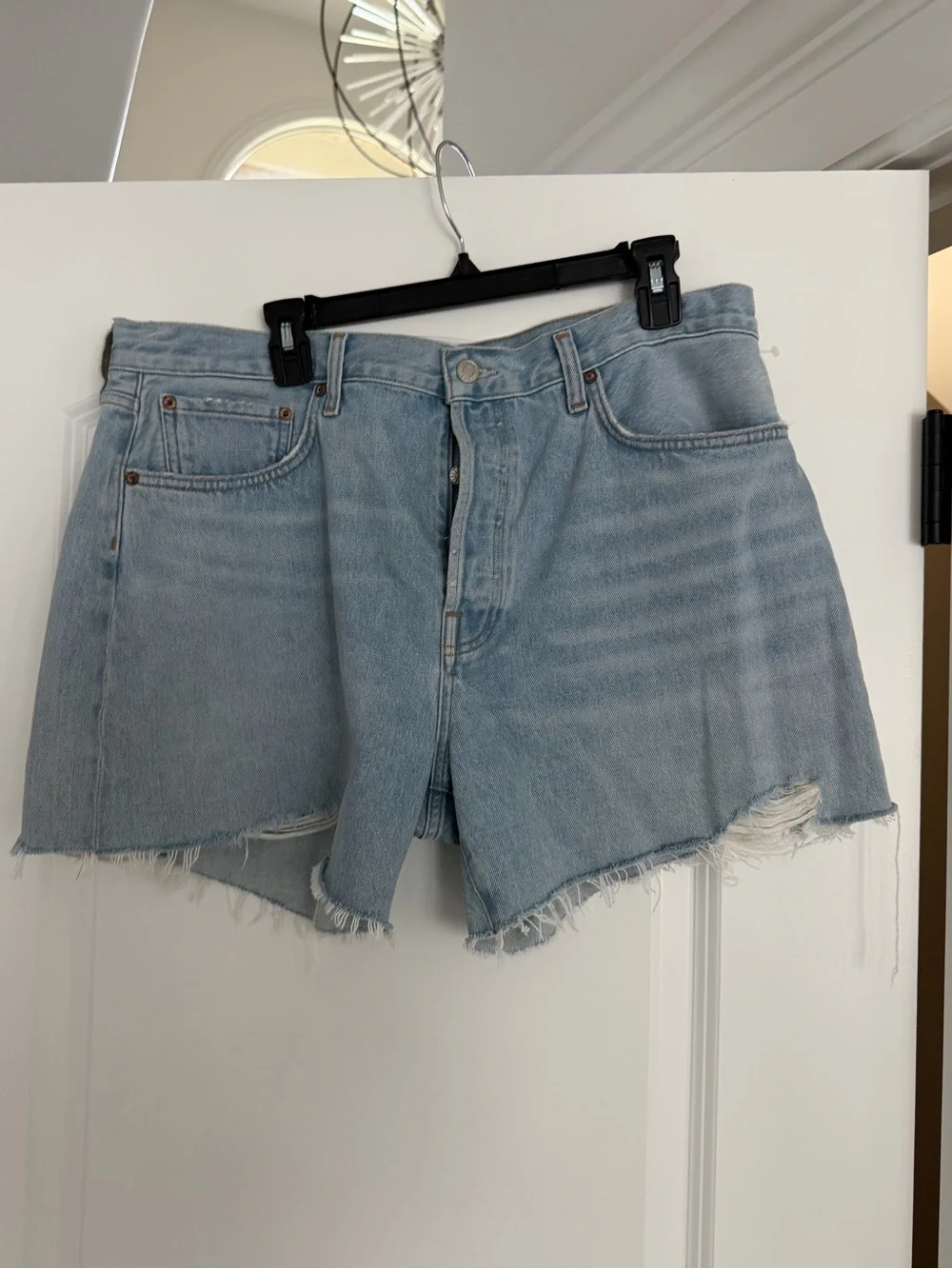 Agolde Parker Long Denim Shorts